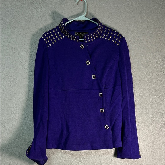 Donnavinci Jackets & Blazers - Purple Studded Women's Jacket